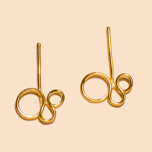Aretes Here and there Gold