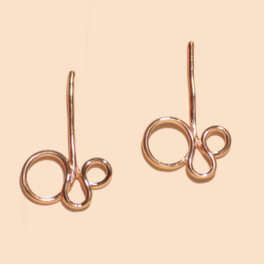 Aretes Here and there Rose Gold